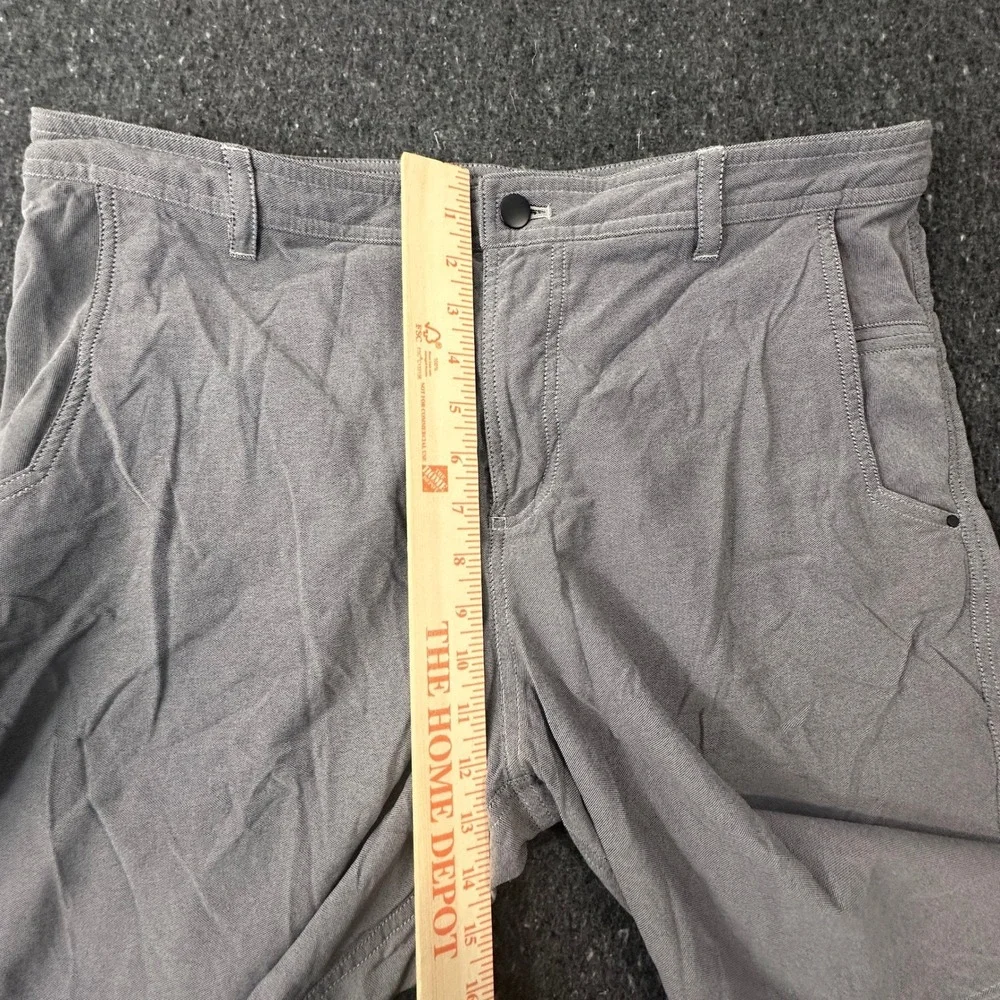 Lululemon Commission Shorts Mens 38 Gray Casual Hiking Golf Tech Fabric